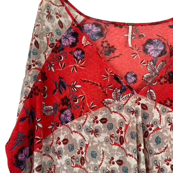 Free People Isabella Floral Cherry Tunic Top - Picture 3 of 12